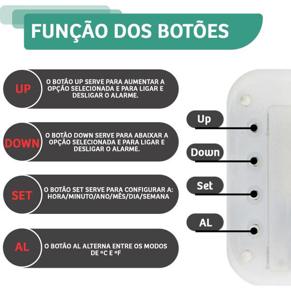 Imagem de Relógio De Mesa Inovador Digital Alarme Temperatura Data LED