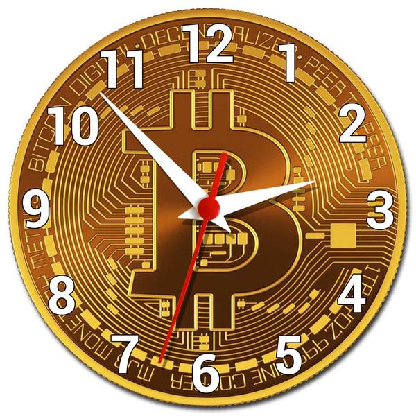 Imagem de Relógio de Parede Bitcoin Cripto  Decoração Bitcoin Ethereum
