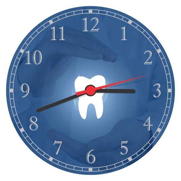 Imagem de Relógio De Parede Dentista Sorriso Dentes Odontologia Decorações