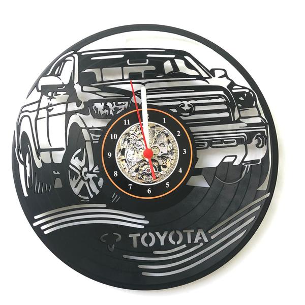 Imagem de Relógio De Parede, Disco Vinil, Toyota, Hilux, Carro, Decoração