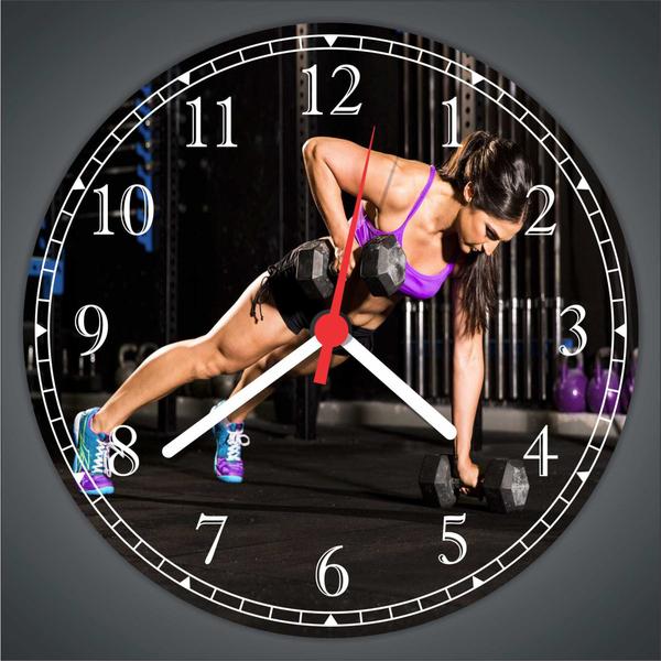 Imagem de Relógio De Parede Fitness Academias Musculação Fisiculturismo Quartz Tamanho 40 Cm RC006