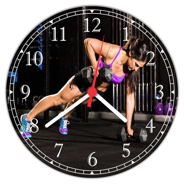 Imagem de Relógio De Parede Fitness Academias Musculação Fisiculturismo Quartz Tamanho 40 Cm RC006