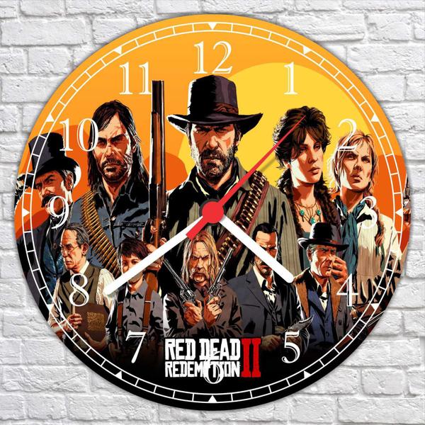 Imagem de Relógio De Parede Games Jogos Red Dead Redemption Decorações