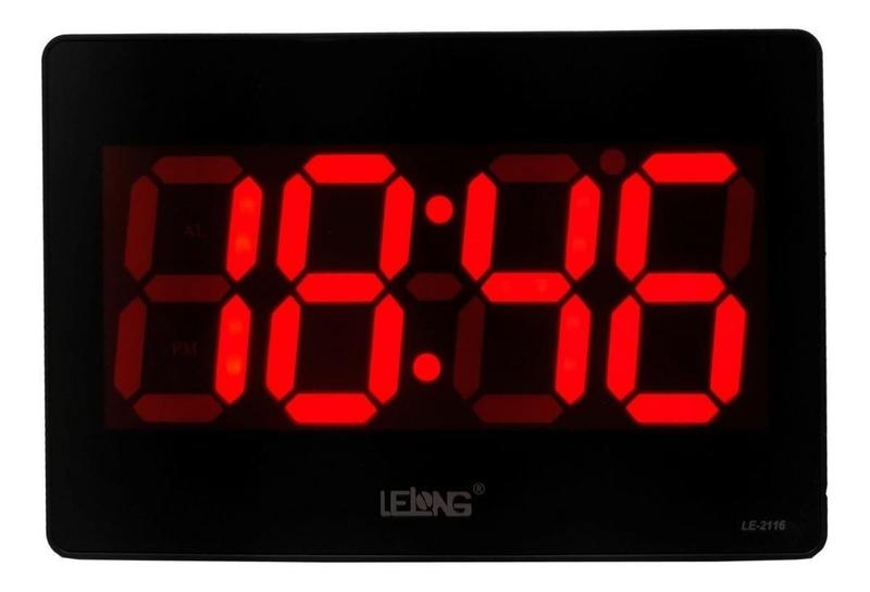 Imagem de Relógio De Parede Mesa Led Grande Calendário Lelong Le-2116