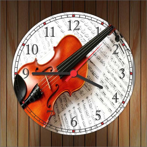 Imagem de Relógio De Parede Música Instrumentos Violino