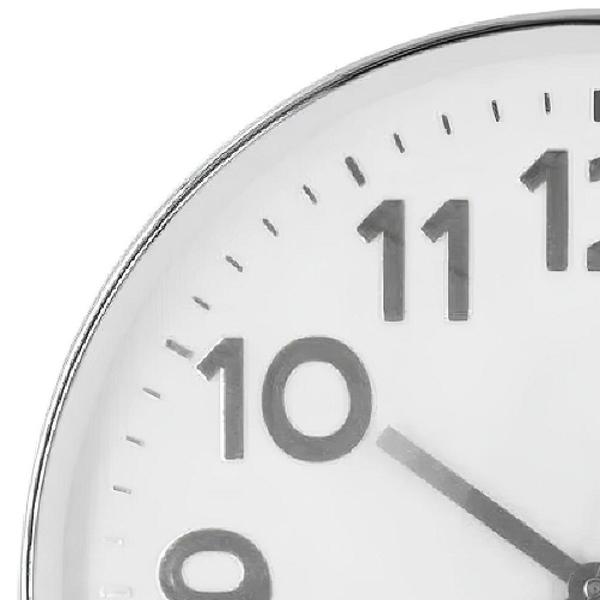 Imagem de Relógio de Parede Prata 19,5cm - Quartzo Silencioso - Estilo Minimalista