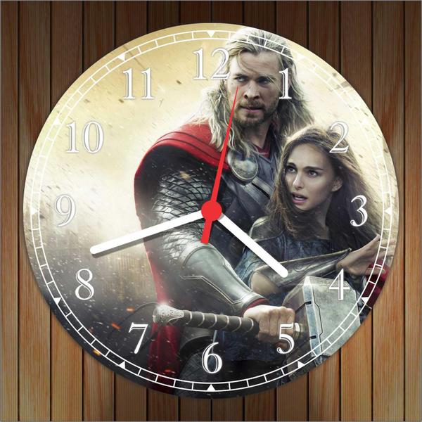 Imagem de Relógio De Parede Thor Super Heróis Decoração Quartz