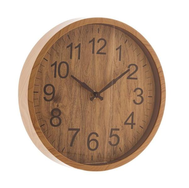 Imagem de Relógio de Parede Wood em Plástico 30,5x4cm - Lyor