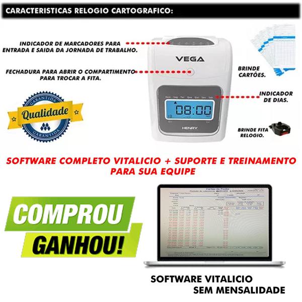 Imagem de Relogio De Ponto Digital Homologado + 150 Cartões Ponto + NF