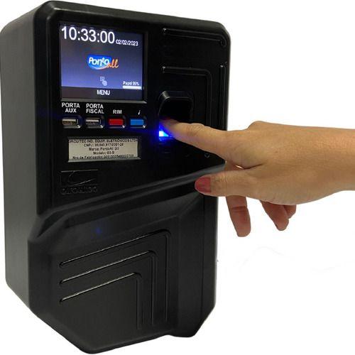 Imagem de Relógio De Ponto Wifi Biometria Cartão Aprox + Corte Automático Homologado
