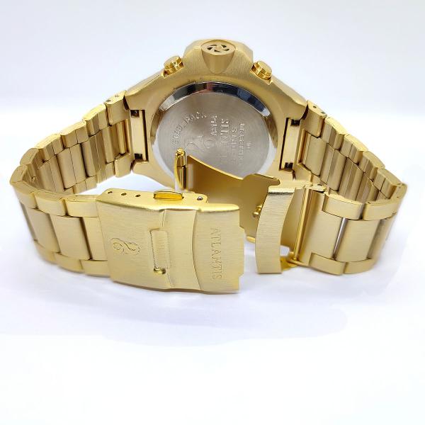 Imagem de Relógio De Pulso  Atlantis Dourado Anadigi Resistente Água50