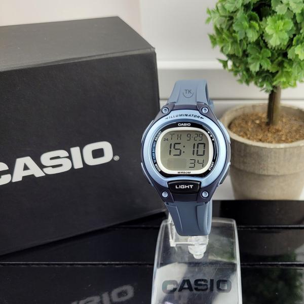 Imagem de Relógio De Pulso Casio Digital Infantil Esportivo Prova Dágua Rosa Azul Cinza e Preto