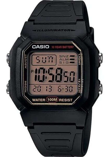 Imagem de Relógio de Pulso Casio Digital Masculino Esportivo Prova Dágua 100m Bateria de 10 Anos Preto W-800H