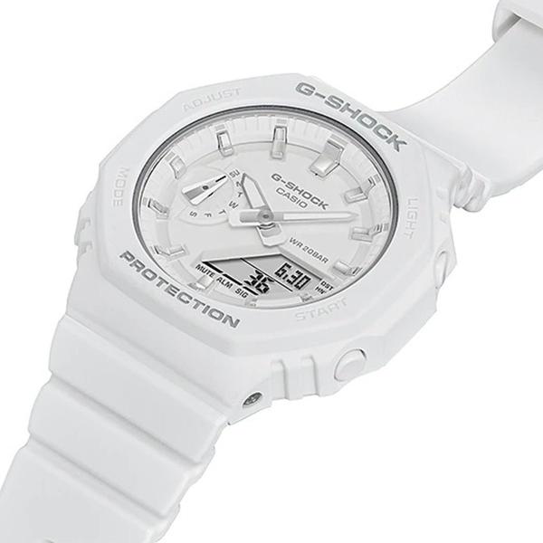 Imagem de Relógio de Pulso Casio G-Shock Feminino Anadigi Analógico Digital Cronômetro Prova Dágua 20 ATM 5 Alarmes Esportivo Branco GMA-S2100-7ADR