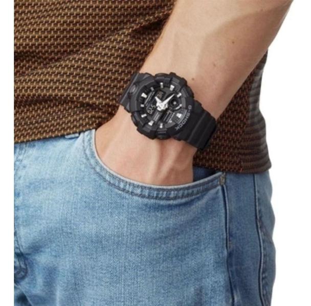 Imagem de Relógio de Pulso Casio G-Shock Masculino Anadigi Preto Redondo Visor 3D 200 Metros Cronômetro GA-700-1BDR