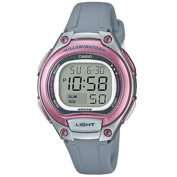 Imagem de Relógio de Pulso Casio Infantil Digital Alarme Luz Led Quartz Esportivo Cinza LW-203-8AVDF + Massinha Slime Amoeba Geleca