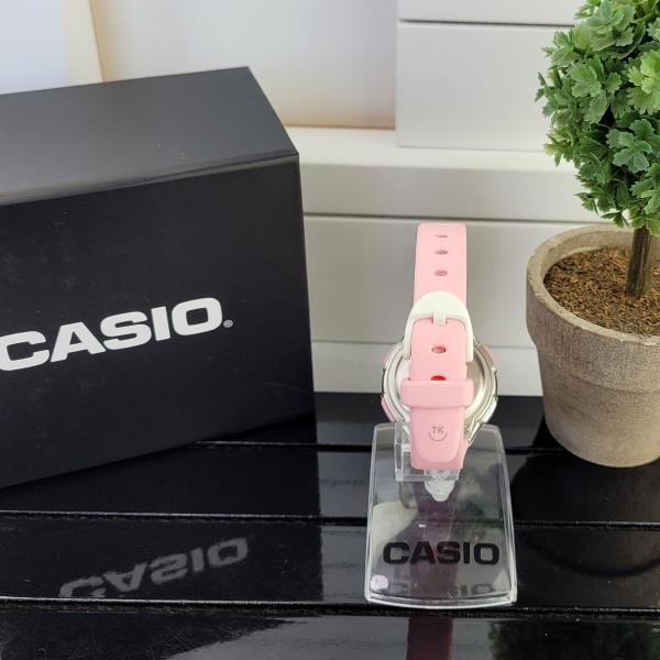 Imagem de Relógio de Pulso Casio Infantil Digital Alarme Luz Led Quartz Esportivo Rosa LW-203-4AVDF + Massinha Slime Amoeba Geleca