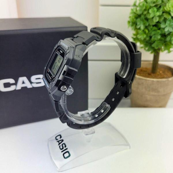 Imagem de Relógio de Pulso Casio Masculino Digital Prova Dágua Iluminador Cronômetro Calendário Esportivo Preto W-218H-1AVDF + Chaveiro 2 Anilhas