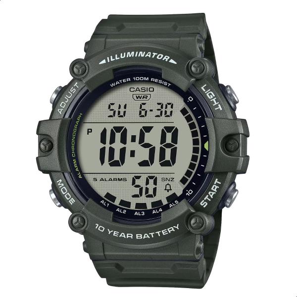 Imagem de Relógio de Pulso Casio Masculino Standard Verde AE-1500WHX-3AVDF Prova D'Água