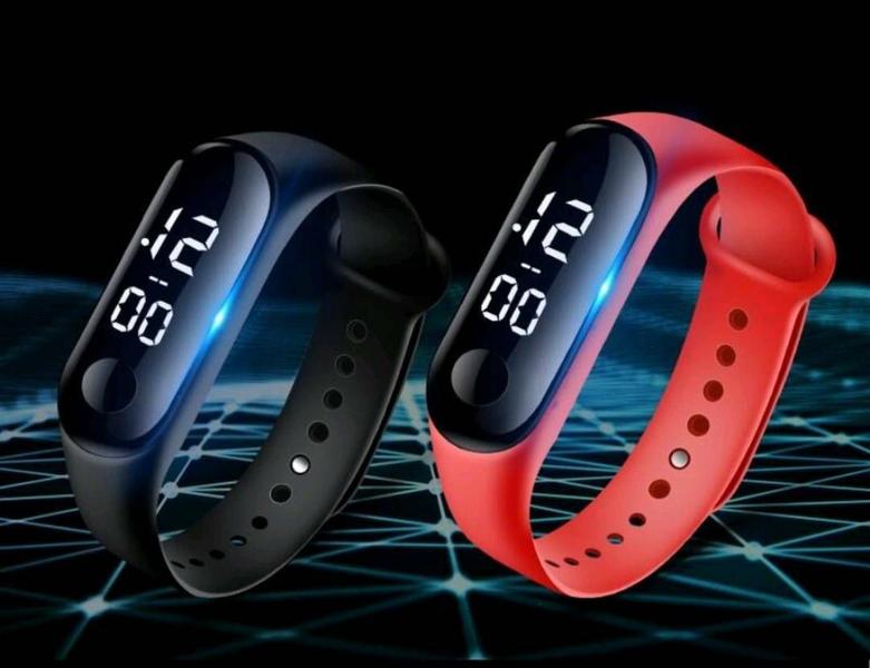 Imagem de Relógio de Pulso Digital Led Esportivo Adulto/Infantil Pulseira Bracelete Silicone Feminino/Masculino Sports Colorido