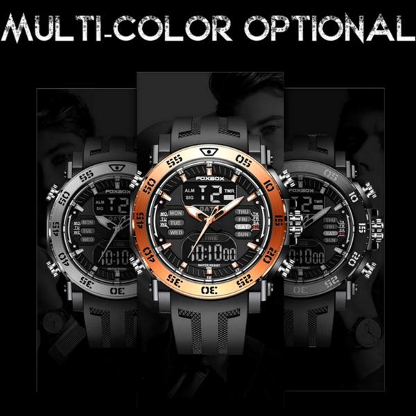 Relógio de Pulso Digital Led Masculino Impermeável de Quartzo Esportivo - FOXBOX Imagem de Relógio de Pulso Digital Led Masculino Impermeável de Quartzo Esportivo