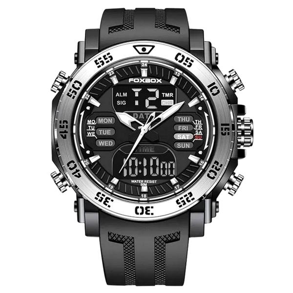 Relógio de Pulso Digital Led Masculino Impermeável de Quartzo Esportivo - FOXBOX Imagem de Relógio de Pulso Digital Led Masculino Impermeável de Quartzo Esportivo