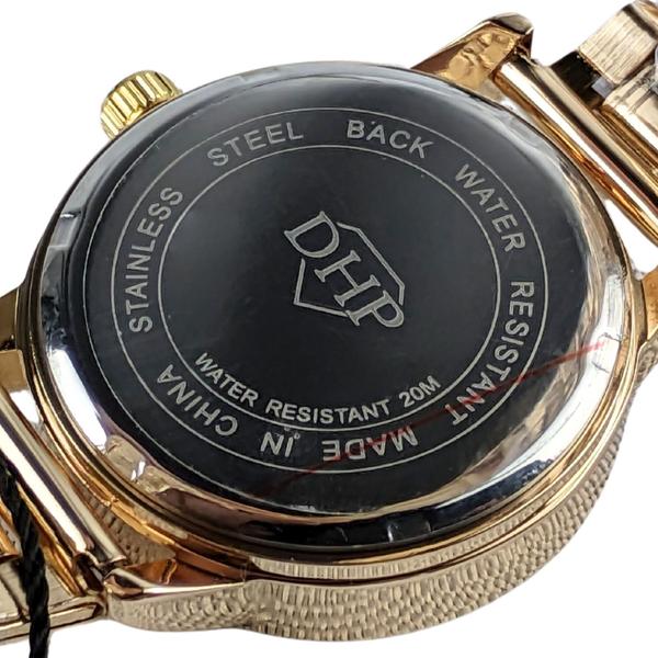 Imagem de Relógio De Pulso Feminino Dourado Analógico Quartz Resistente A Água Tamanho Da Caixa 3,5Cm Elegante Luxo