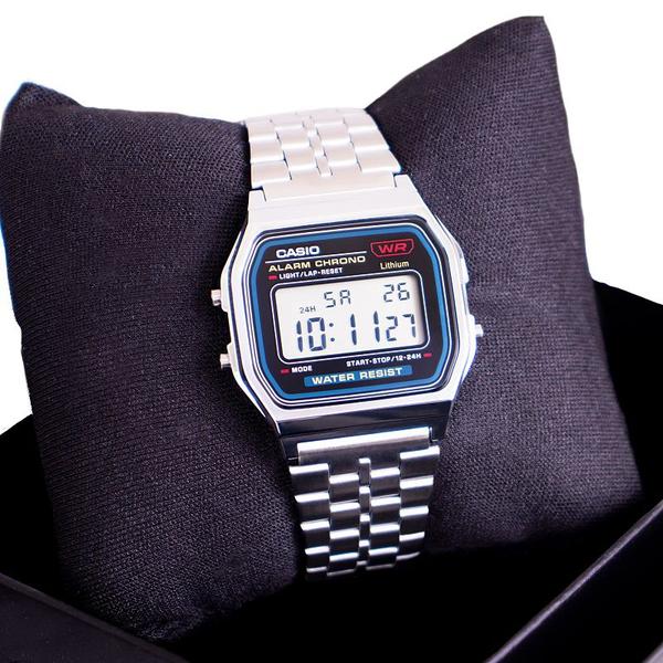 Imagem de Relógio de Pulso Feminino Prata Casio Vintage Digital Fashion A159WA-N1DF