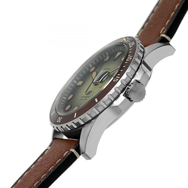 Imagem de Relógio de Pulso Fossil Masculino Analógico Pulseira Couro Casual Prova D Água 100M Aço Inóx Prata FS5961/0M