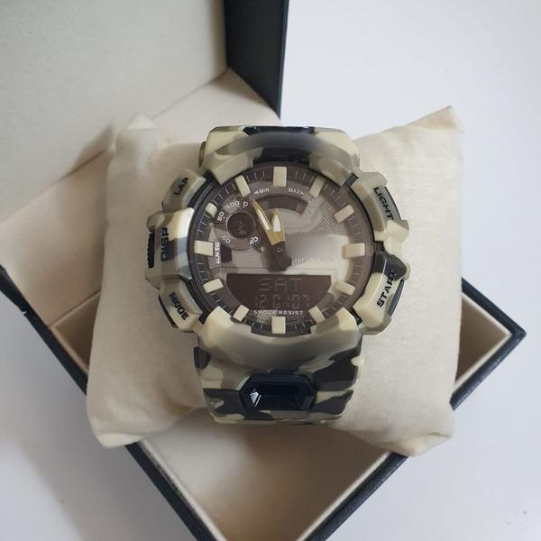 Relógio De Pulso LED Dual Time Digital Esportivo Masculino Moda Militar Cronógrafo Despertador - SPORTS Imagem de Relógio De Pulso LED Dual Time Digital Esportivo Masculino Moda Militar Cronógrafo Despertador