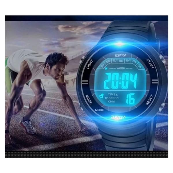 Imagem de Relógio De Pulso Masculino Números Grandes Robusto Esportivo Resistente À água