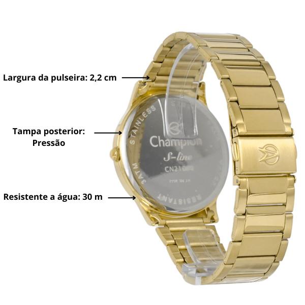 Imagem de Relógio de Pulso Masculino Slim Dourado Champion Original