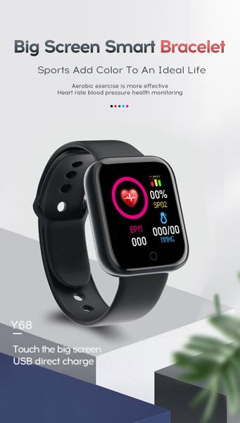 Imagem de Relógio de Pulso Mulheres Monitor de Frequência Cardíaca Smartwatch Pulseira inteligente Android D20 para homens Relógios Originais Fitness Tracker Smart Life Relógios digitais (branco)