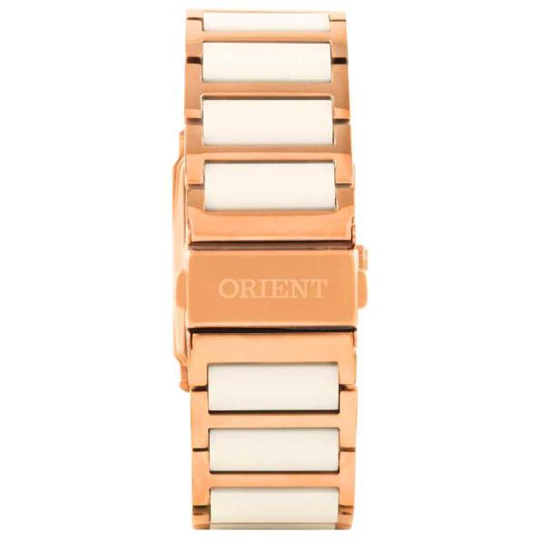 Imagem de Relógio de Pulso Orient Cerâmica Feminino Analógico Quadrado Aço Inox Rose Gold LTSK0003 S1RB Dourado LTSK0001 P1KP