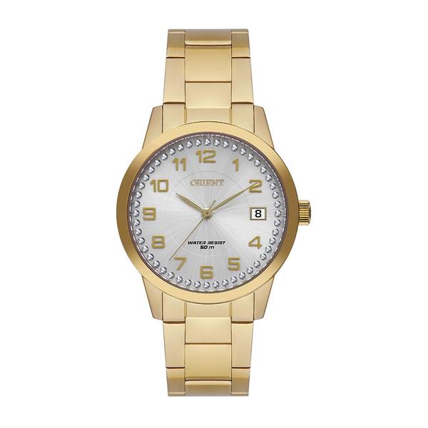 Imagem de Relógio de Pulso Original Orient Dourado Analógico Quartz Aço 5 ATM Feminino FGSS1237