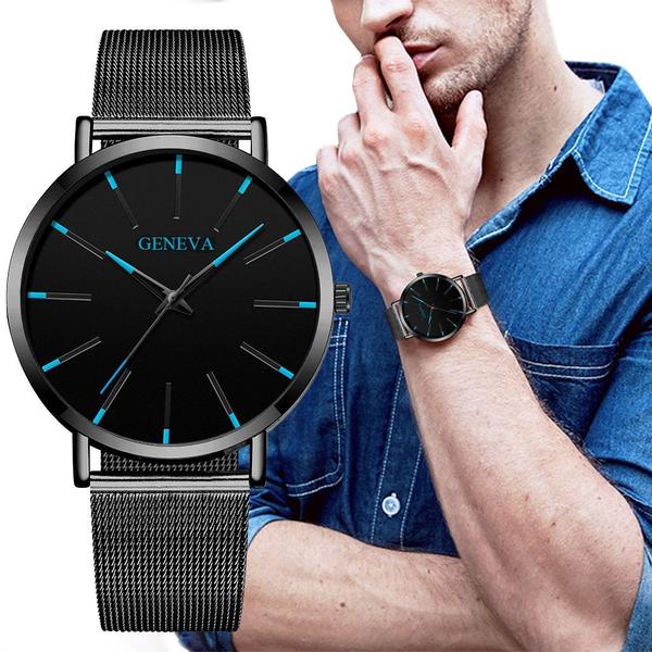 Relógio De Pulso Quartz Aço Inoxidável Geneva - Aoron Imagem de Relógio De Pulso Quartz Aço Inoxidável Geneva