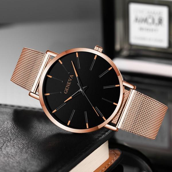Relógio De Pulso Quartz Aço Inoxidável Geneva - Aoron Imagem de Relógio De Pulso Quartz Aço Inoxidável Geneva