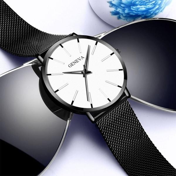 Relógio De Pulso Quartz Aço Inoxidável Geneva - Aoron Imagem de Relógio De Pulso Quartz Aço Inoxidável Geneva