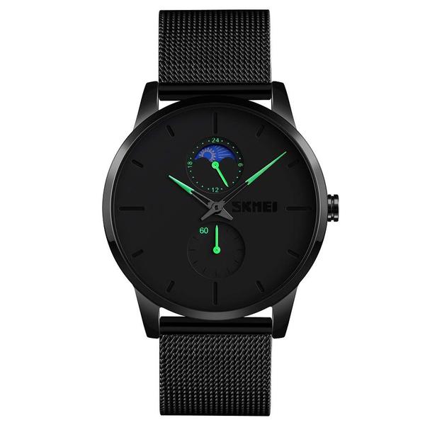 Imagem de Relógio de pulso SKMEI Ultra Thin Waterproof para homens com pulseira de aço