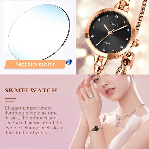 Imagem de Relógio de pulso SKMEI Women Fashion Thin Premium Crystal-Accente