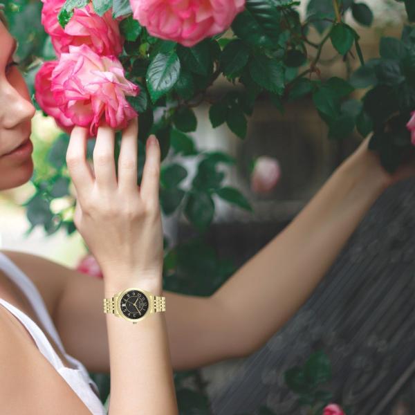 Relógio de Pulso Technos Feminino Analógico Aço Inóx Quartz Prova Dpagua 5 ATM Boutique Redondo Pequeno Casual Dourado 2115KNJS/4P Imagem de Relógio de Pulso Technos Feminino Analógico Aço Inóx Quartz Prova Dpagua 5 ATM Boutique Redondo Pequeno Casual Dourado 2115KNJS/4P