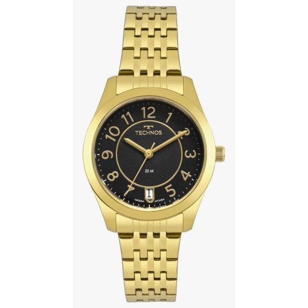 Imagem de Relógio de Pulso Technos Feminino Analógico Aço Inóx Quartz Prova Dpagua 50 Metros Boutique Redondo Pequeno Casual Dourado 2115KNJS/4P