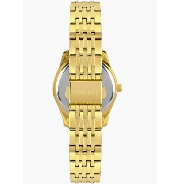 Imagem de Relógio de Pulso Technos Feminino Analógico Aço Inóx Quartz Prova Dpagua 50 Metros Boutique Redondo Pequeno Casual Dourado 2115KNJS/4P