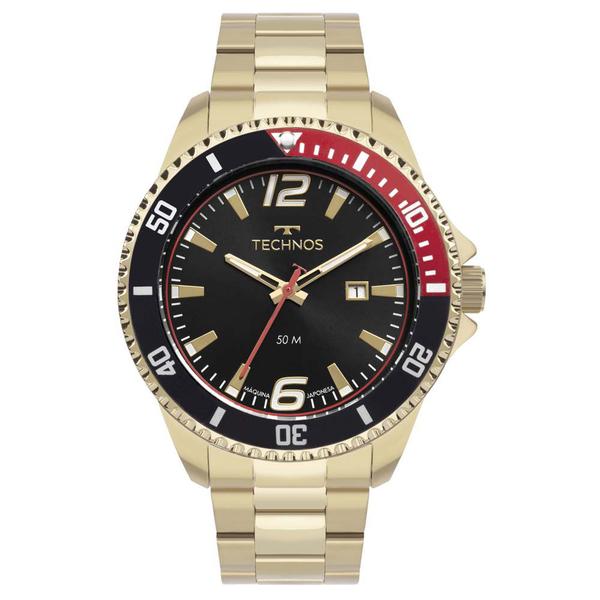 Imagem de Relógio de Pulso Technos Performance Racer Masculino Analógico Prova D Água 50M Aço Inóx Dourado 2115NCM/1P