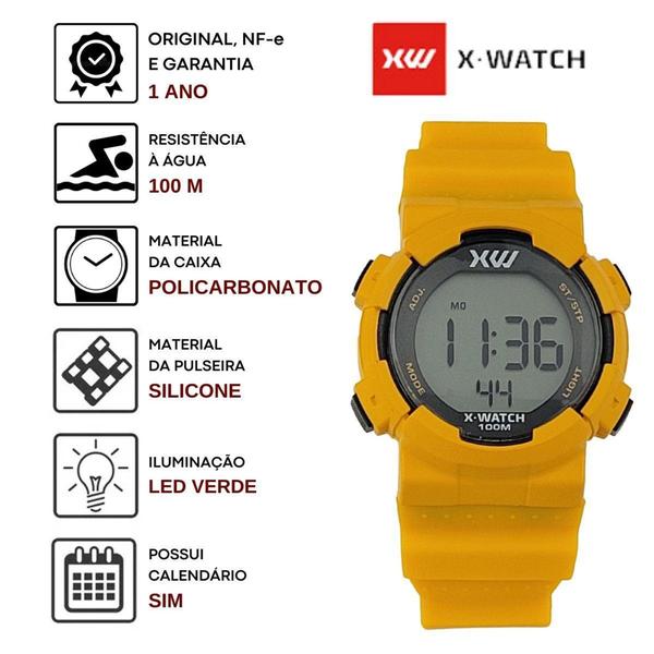 Imagem de Relógio de Pulso X-Watch Esportivo Infantil Digital Prova D Água Pulseira Silicone