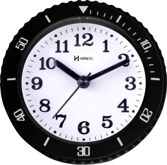 Imagem de Relógio Despertador a Pilha Preto Alarme Herweg 2714-034