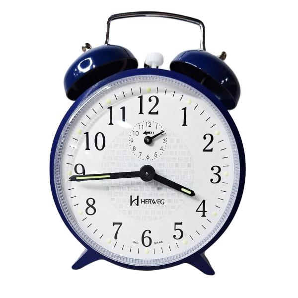 Relógio despertador Antigo Herweg De Mesa Mecânico a cordas