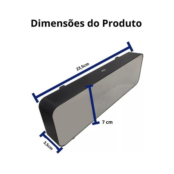 Imagem de Relógio Despertador de Mesa Digital Inteligente com Sensor de Temperatura Calendário em Português Luz Noturna