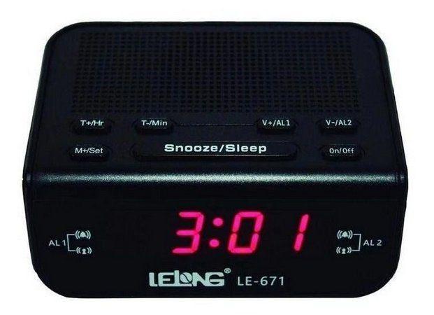 Imagem de Relógio Despertador Digital Elétrico De Mesa Radio Am Fm