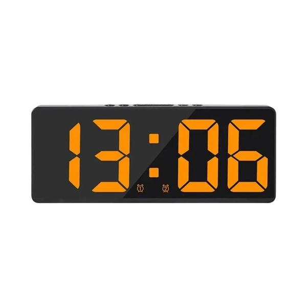 Imagem de Relógio Despertador LED com Calendário e Temperatura - Design Moderno para Casa